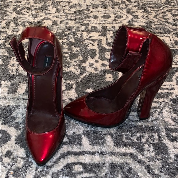 Marc Jacobs Shoes - Marc Jacobs Red Patent Leather Platform Pumps 38